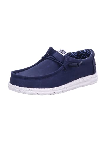 Hey Dude Herren Halbschuhe Wally Canvas in Blau
