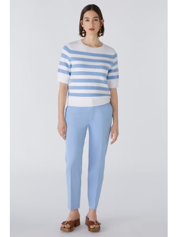 Oui Pullover reine Baumwolle in offwhite blue