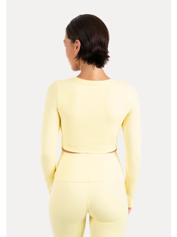 SMILODOX Crop Longsleeve Niora in Gelb