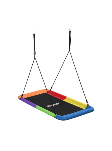 relaxdays Nestschaukel „eckig“ in Bunt – (B)150 x (T)80 cm