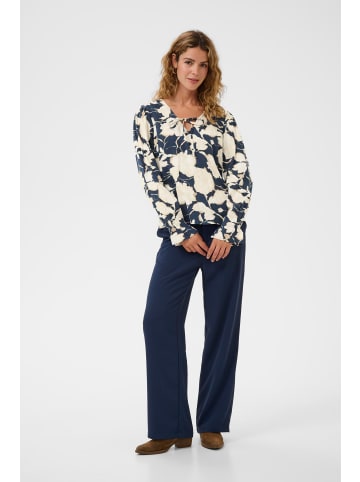 Cream Bluse langarm CRClaire Feminine in Navy Flower Print