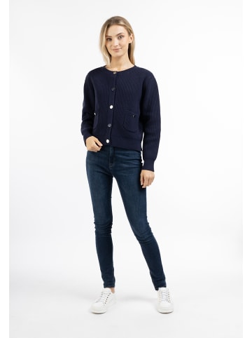 DreiMaster Damen Strickjacke Mit Knöpfen in Marine