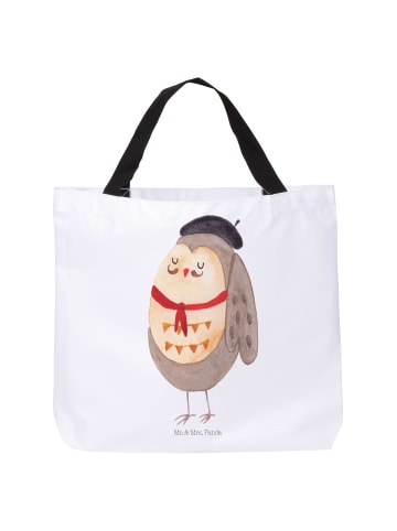 Mr. & Mrs. Panda Tote Bag Eule Frankreich ohne Spruch in Weiß