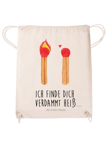 Mr. & Mrs. Panda Materialzugbeutel Streichhölzer mit Spruch in Creme