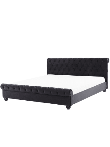 Beliani Doppelbett AVALLON in Schwarz - (W) 172 x (H) 94 x (L) 233 cm