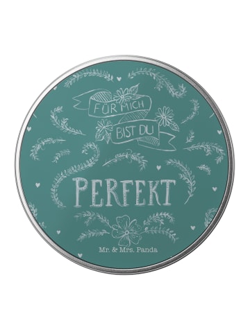 Mr. & Mrs. Panda Blechdose Du bist perfekt mit Spruch in Bunt