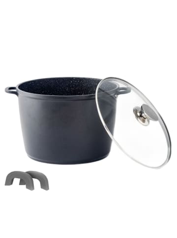 Cheffinger Tiefer Kochtopf mit Deckel - Induktionsgeeignet in Schwarz