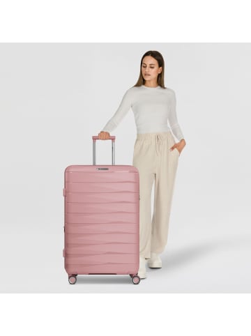 Franky London 4 Rollen Trolley L 74 cm mit Dehnfalte in rose