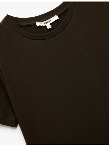 KOTON TSHIRT SS in Braun