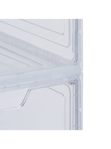 relaxdays 6 x Schuhboxen in Transparent - (B)25 x (H)18 x (T)34 cm