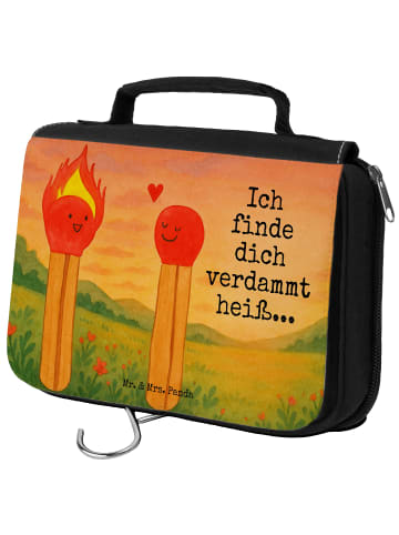 Mr. & Mrs. Panda badtasche Streichhölzer Design mit Spruch in Weiß