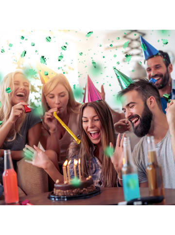 relaxdays 5 x Party Popper Kleeblatt in Grün - 40 cm