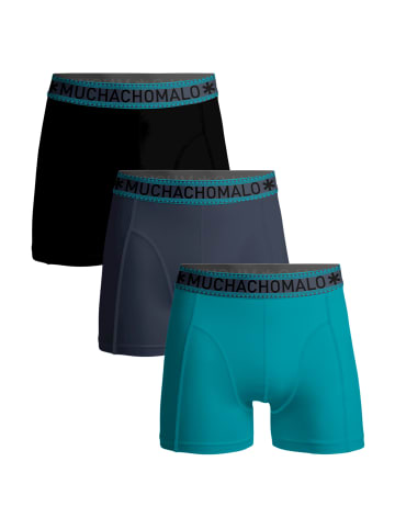 Muchachomalo 3er-Set: Boxershorts in Blue/Blue/