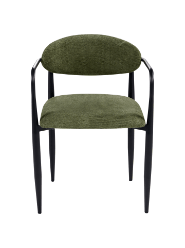 Beliani 2er-Set Esszimmerstuhl TANEVIK in Grün/Schwarz