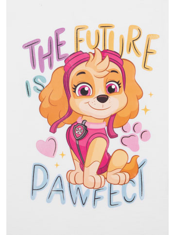 United Labels Paw Patrol Schlafanzug Pyjama Set Kurzarm in weiß/pink