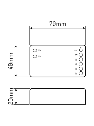 LED Line LED line® Controller VARIANTE RF WIFI TUYA RGBW in Weiß