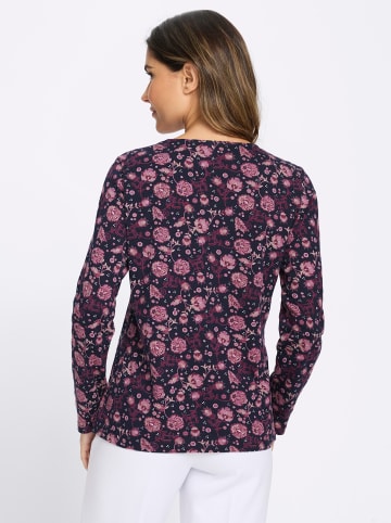 Sieh an! Rundhals-Shirt in marine-erika-bedruckt