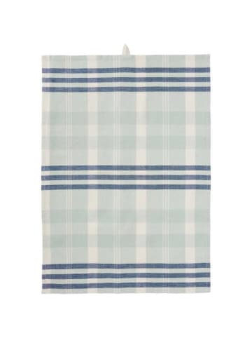 IB Laursen Geschirrtuch LUCY Karo Streifen Hellblau und Dunkelblau