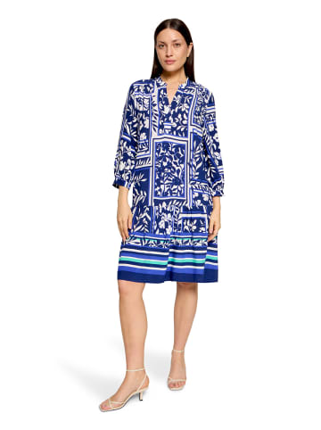 Betty Barclay Stufenkleid mit 3/4 Arm in Dunkelblau/Weiß