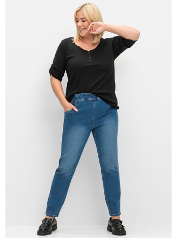 sheego 3/4-Arm-Shirt in schwarz