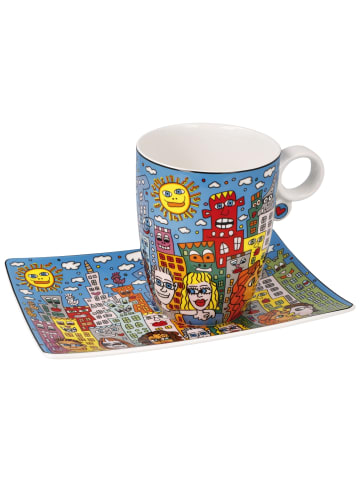 Goebel Künstlertasse mit Untertasse " James Rizzi Summer in the City " in Summer in the City