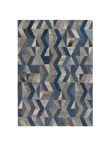 KADIMA DESIGN Stilvoller Teppich in kühlen Tönen für moderne Einrichtungen in Blau