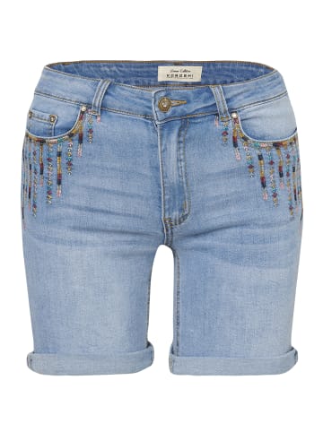 KOROSHI HOSE KURZE JEANS in blau