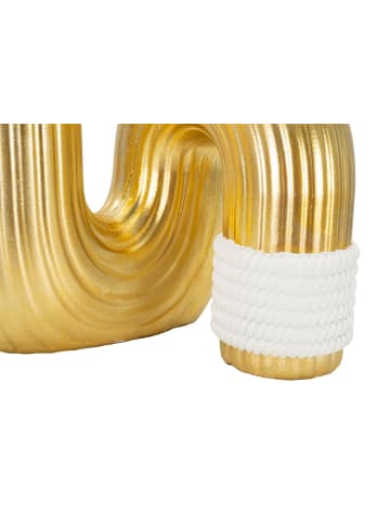 Mauro Ferretti Goldene Harzvase 15,3 x 13 x 30,5 cm