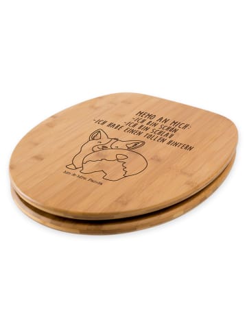 Mr. & Mrs. Panda WC Brille Corgi Po mit Spruch in Transparent