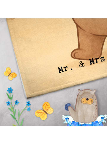 Mr. & Mrs. Panda Kinderhandtuch Beamter Leidenschaft Design mit ... in Weiß