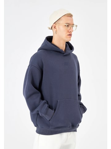 Megaman Basic Oversize Hoodie in Anthrazit-Blau