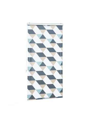 relaxdays Duschrollo Triangle in Bunt - (B)80 x (H)240 cm