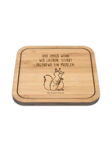 Mr. & Mrs. Panda Tischuntersetzer Eichhörnchen Blume mit Spruch in Transparent