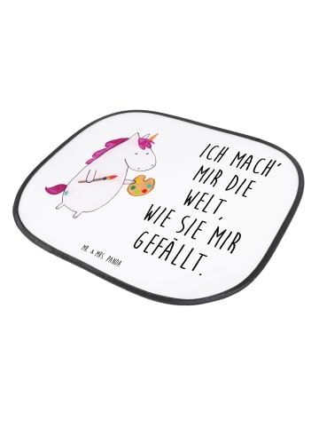 Mr. & Mrs. Panda Sonnenschutz für Auto Einhorn Künstler mit Spruch in Weiß