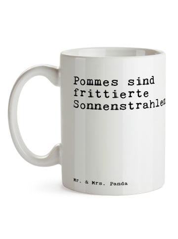 Mr. & Mrs. Panda Becher Pommes sind frittierte Sonnenstrahlen!..... in Weiß