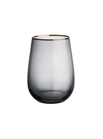 Butlers Glas mit Goldrand 590ml TOUCH OF GOLD in Dunkelgrau-Gold