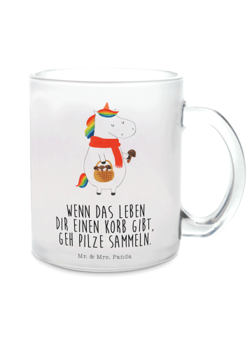 Mr. & Mrs. Panda Tee Tasse Einhorn Pilz mit Spruch in Transparent