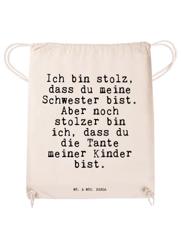Mr. & Mrs. Panda rucksack mit Material Ich bin stolz, dass... mit ... in Creme