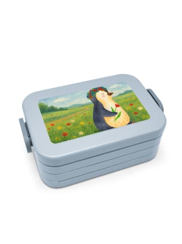 Mr. & Mrs. Panda MEPAL Bentobox Pinguin Blumen Design ohne Spruch in Blau Pastell