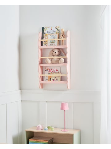 Beliani Bücherregal RIGOLET in Rosa/Braun - (W) 43 x (H) 80 x (L) 14 cm