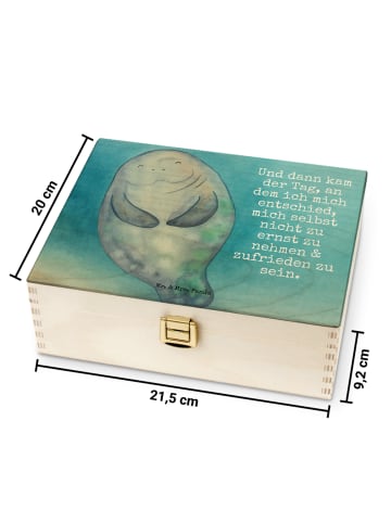 Mr. & Mrs. Panda Teebehälter Seekuh Happy Design mit Spruch in Weiß