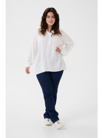 KAFFE curve Langarm-Bluse KCmille Loose fit in Chalk