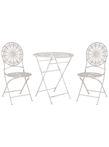Beliani 3-tlg Bistro Set SCAFA in Weiß