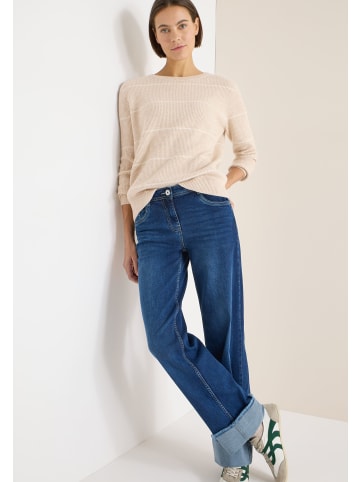 Cecil Bluse TOS Cosy Structure Stripe in Desert Beige Melange