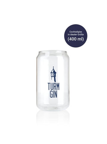 Turm Gin Cocktail Glas mit Logo - 400 ml