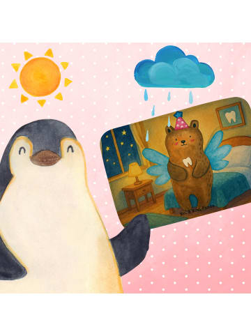 Mr. & Mrs. Panda Badematte Bär Zahnfee Design ohne Spruch in Weiß