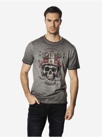 KOROSHI Kurzarm-t-shirt. in grau