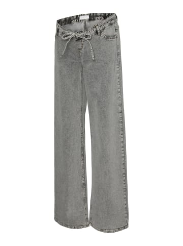 mama licious Umstandsjeans mit weitem Bein in Light Grey Denim 1