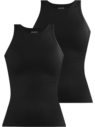 Janice 2 x Damen Top hochgeschlossen Nauta in Schwarz