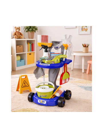 Wisam® Kinderreinigungsset, Kinderwagen, interaktiver Staubsauger